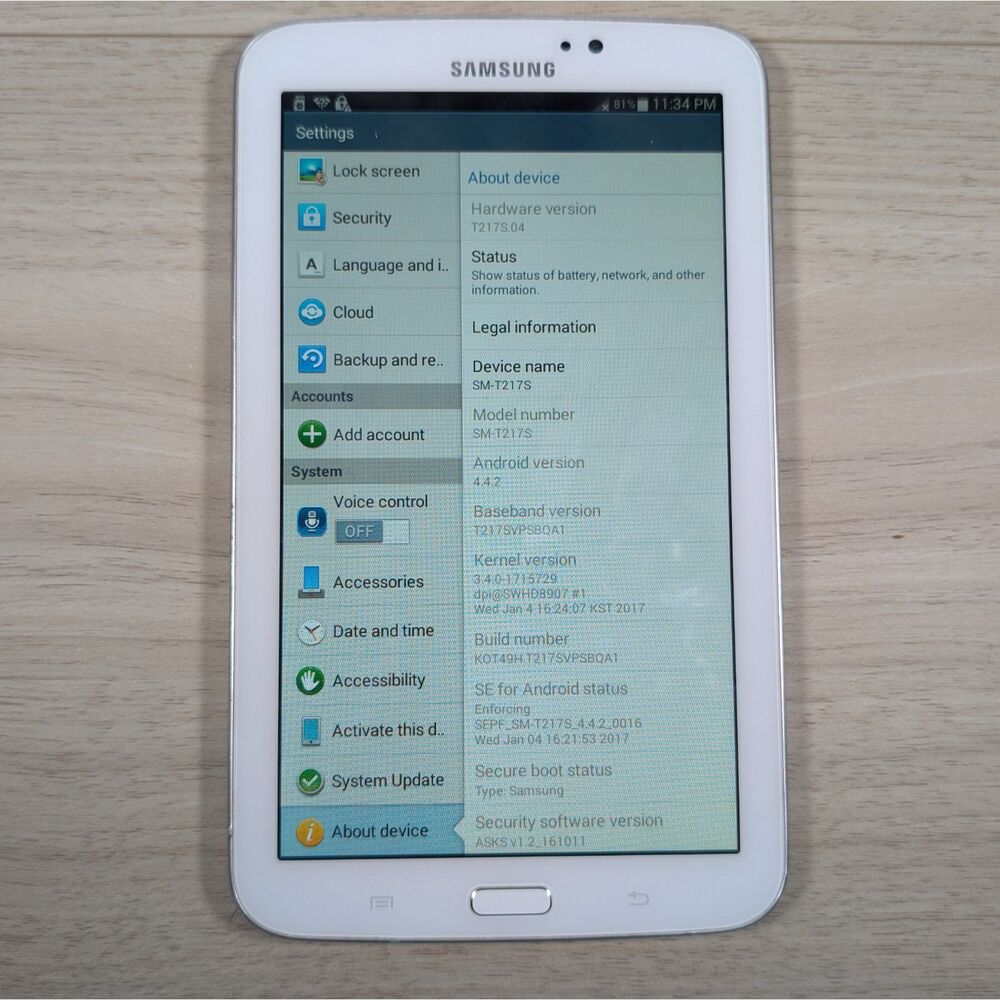 Samsung Galaxy Tab 3 7.0 SM-T217S 16GB White Sprint Android Tablet Tested
